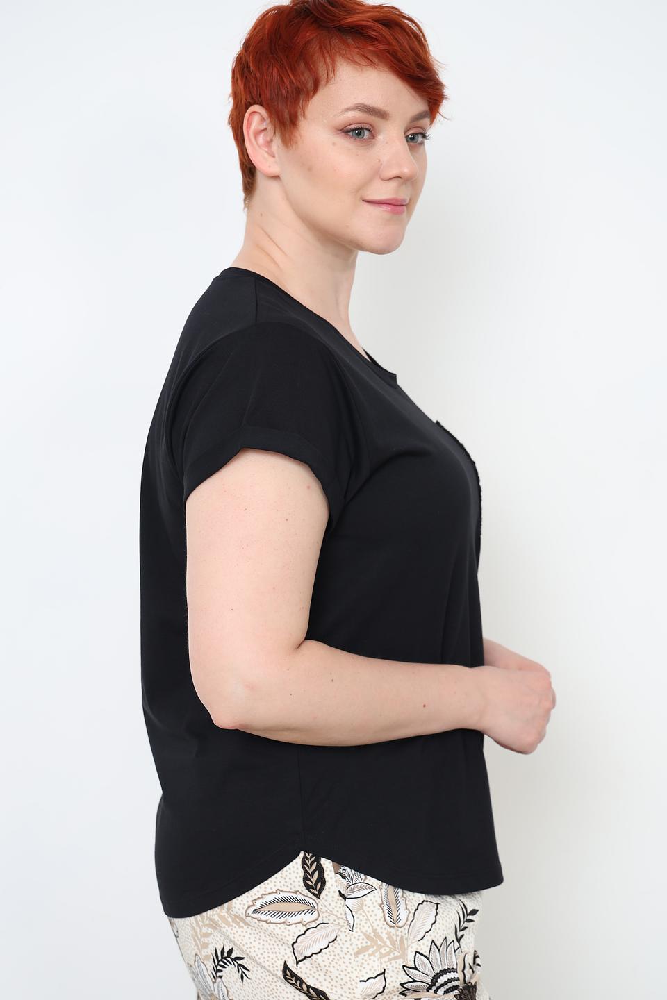 Футболка Taifun с карманом чёрная