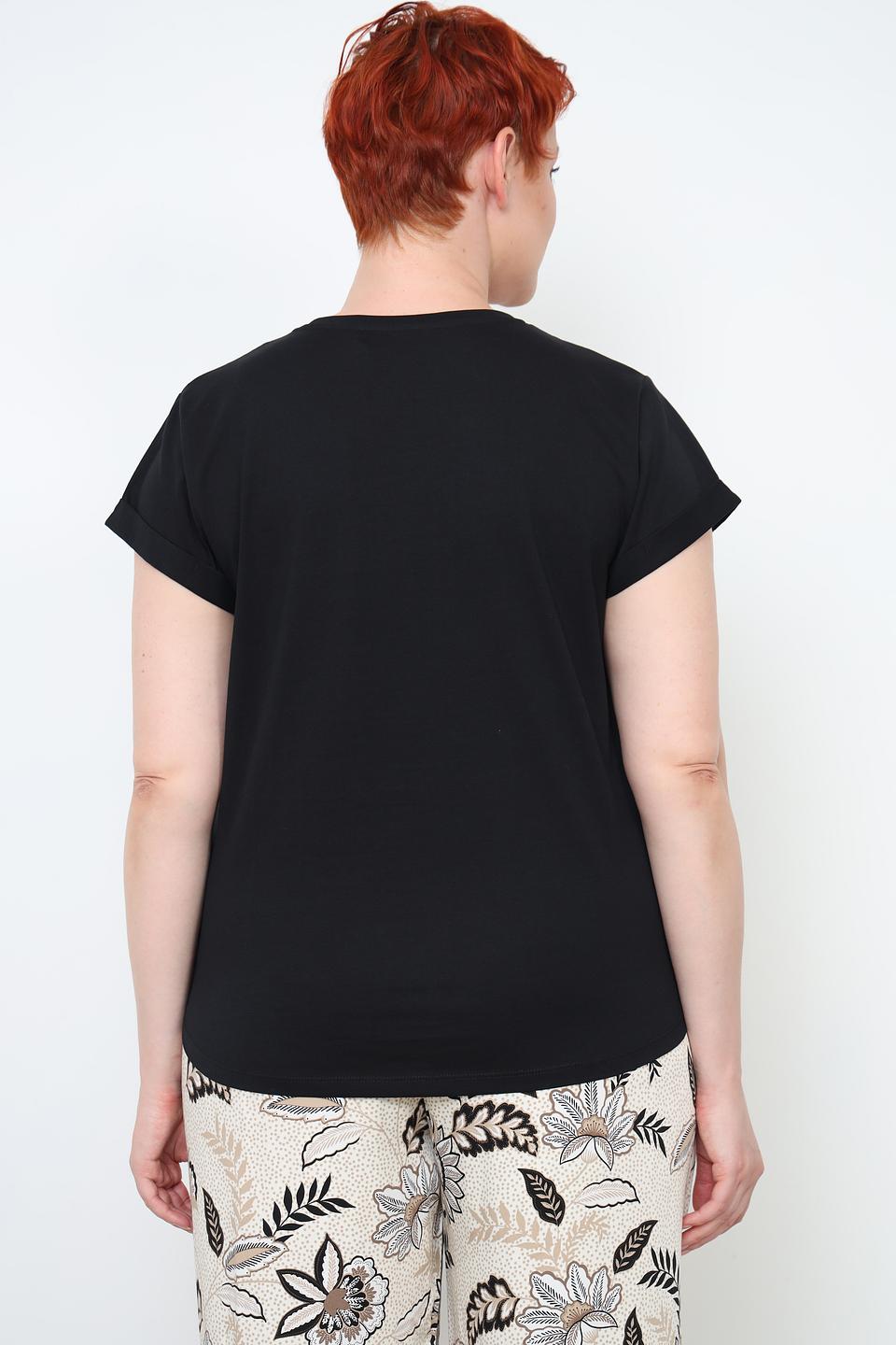 Футболка Taifun с карманом чёрная