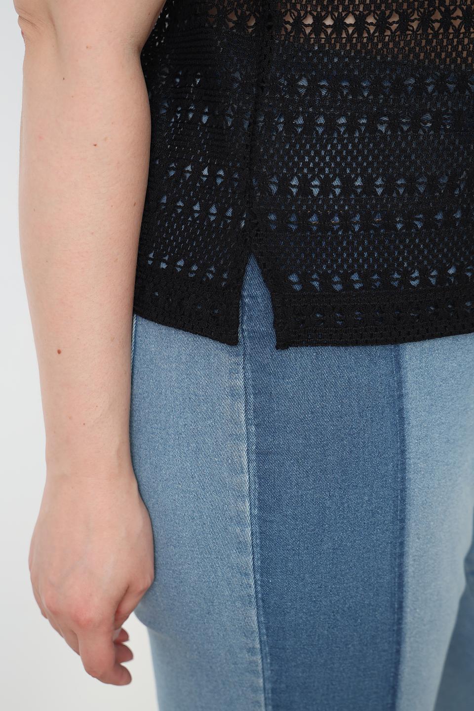 Пуловер Taifun чёрный ажурный