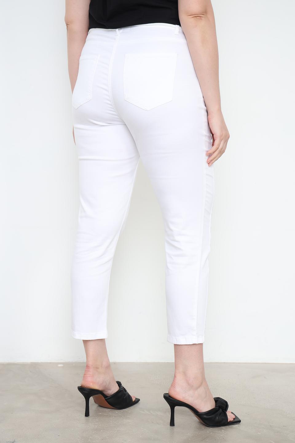 Джинсы Frapp белые с завязками