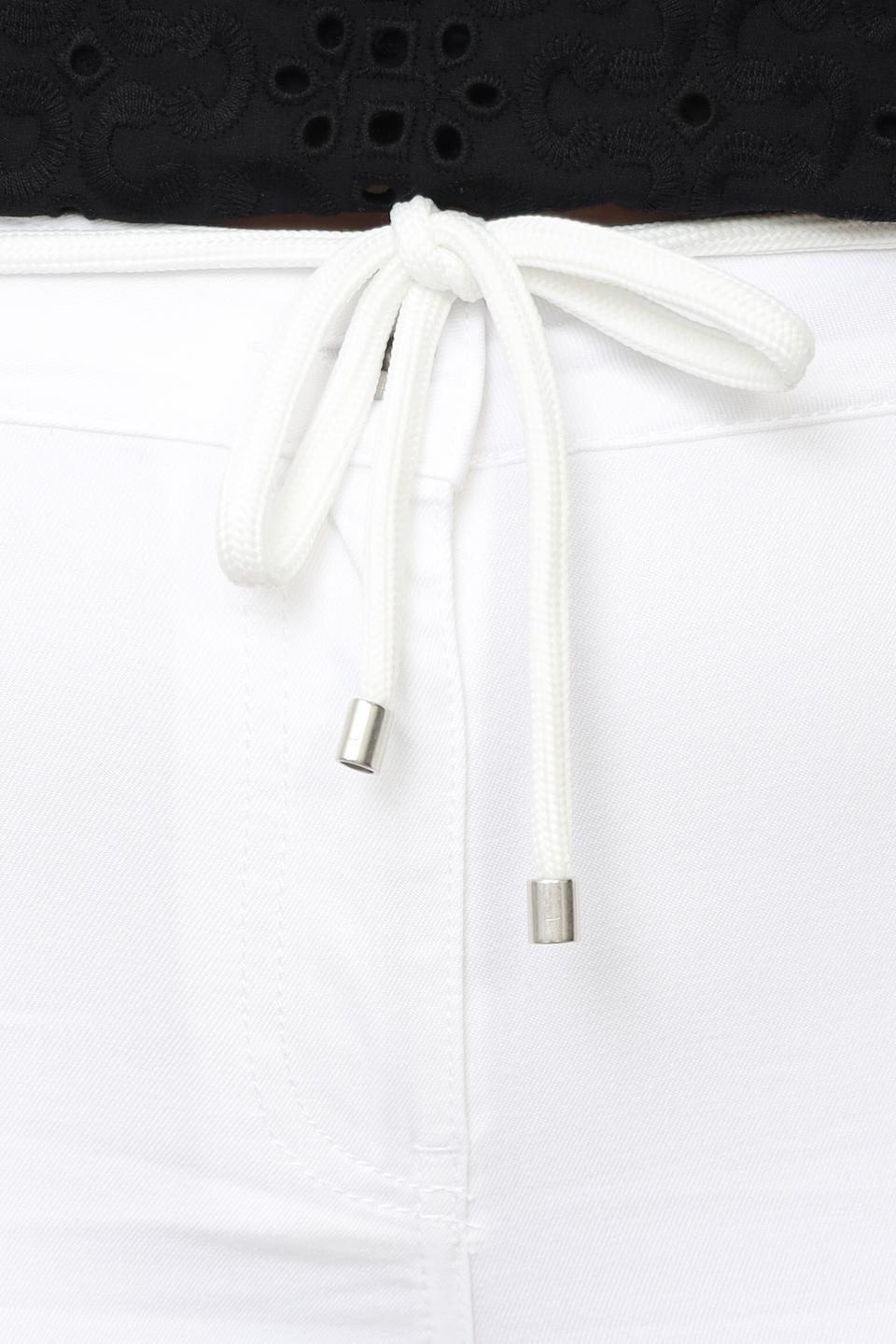 Джинсы Frapp белые с завязками