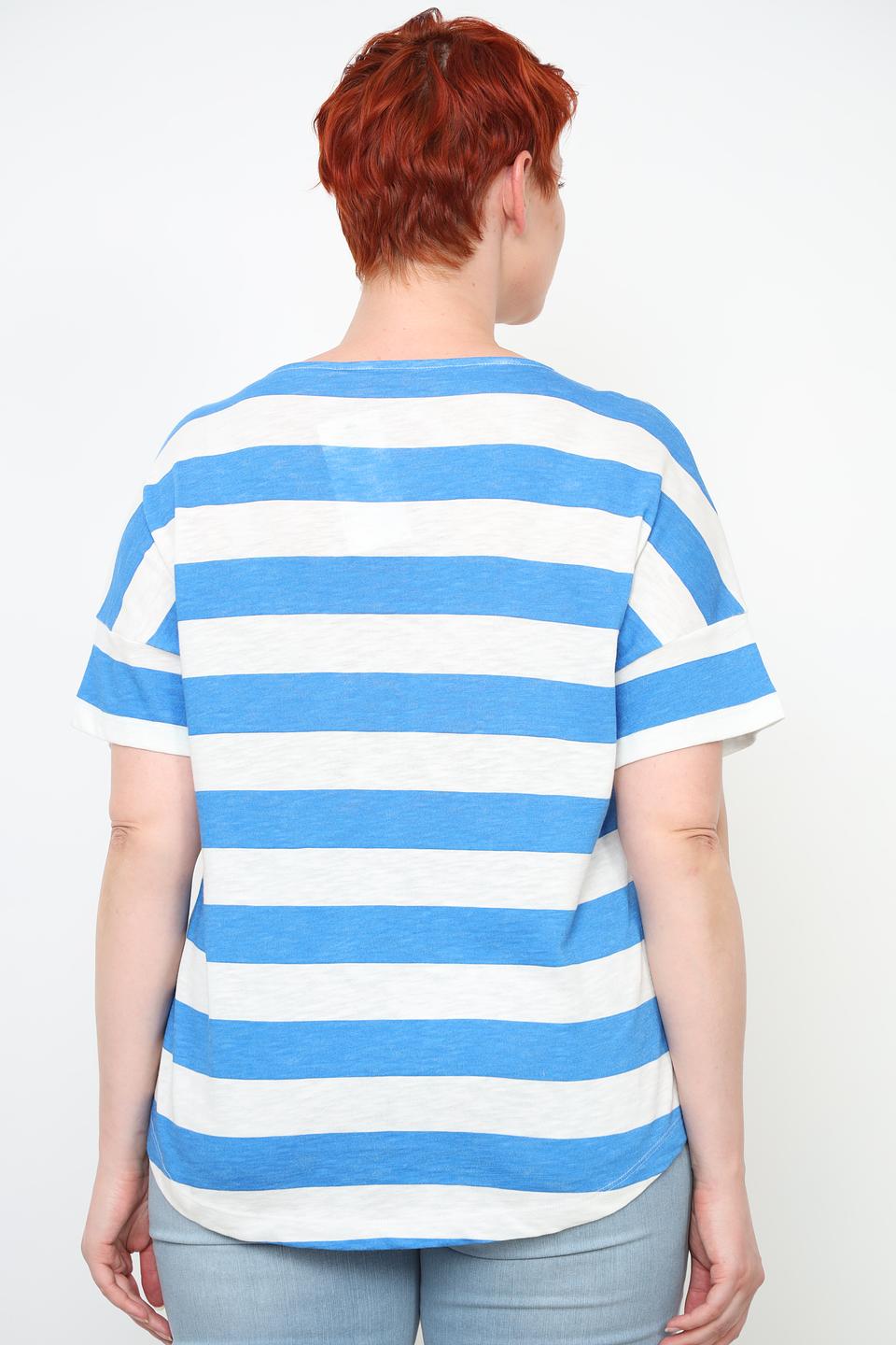 Футболка Via Appia полосатая голубая