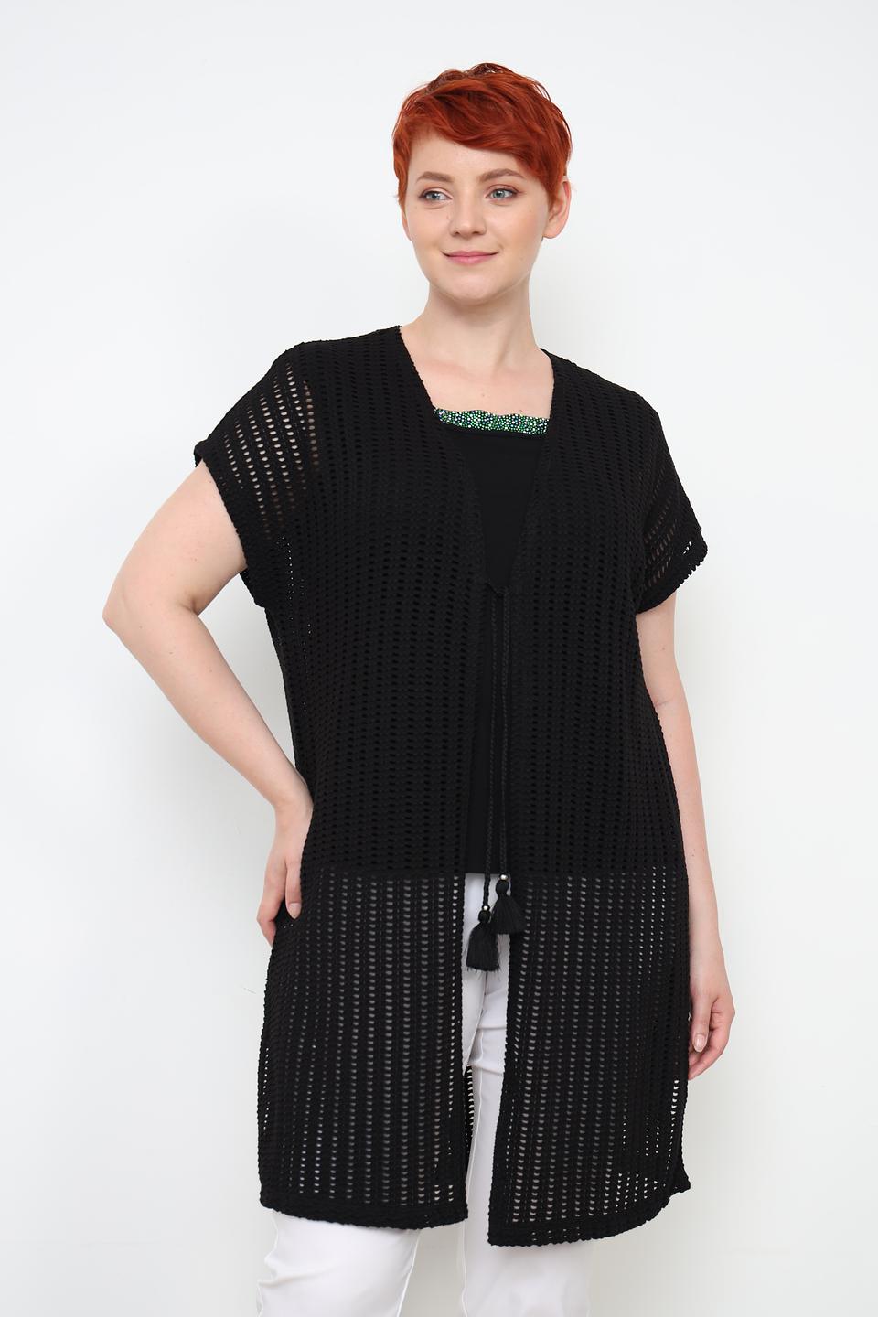 Жилет Via Appia чёрный ажурный