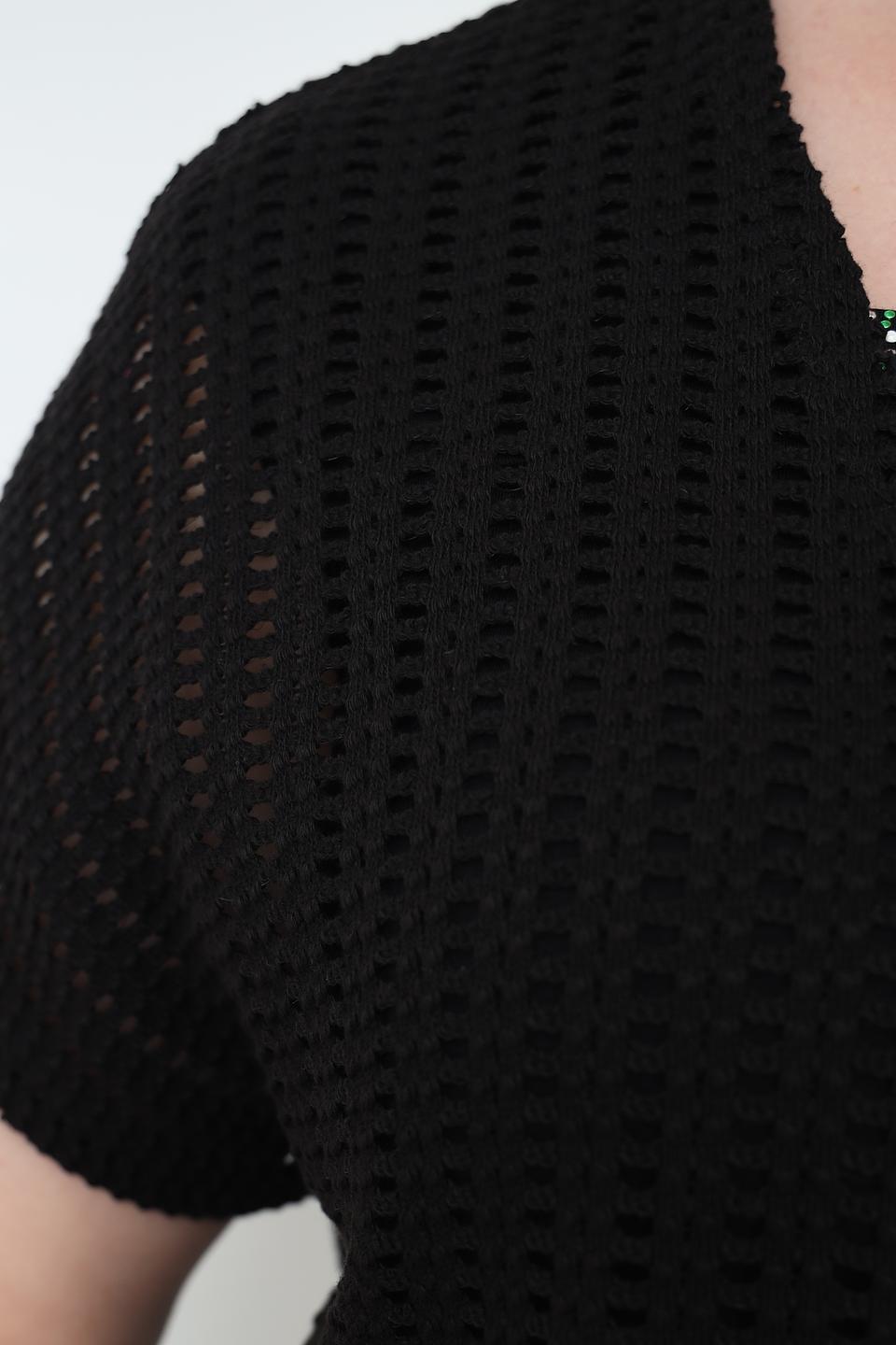 Жилет Via Appia чёрный ажурный