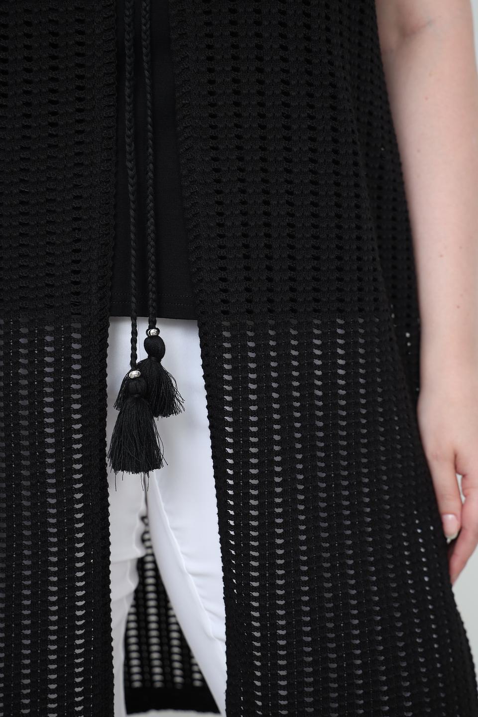 Жилет Via Appia чёрный ажурный