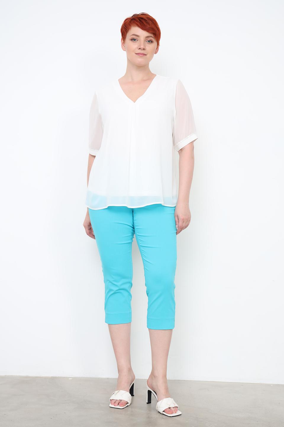 Брюки капри Via Appia бирюзовые