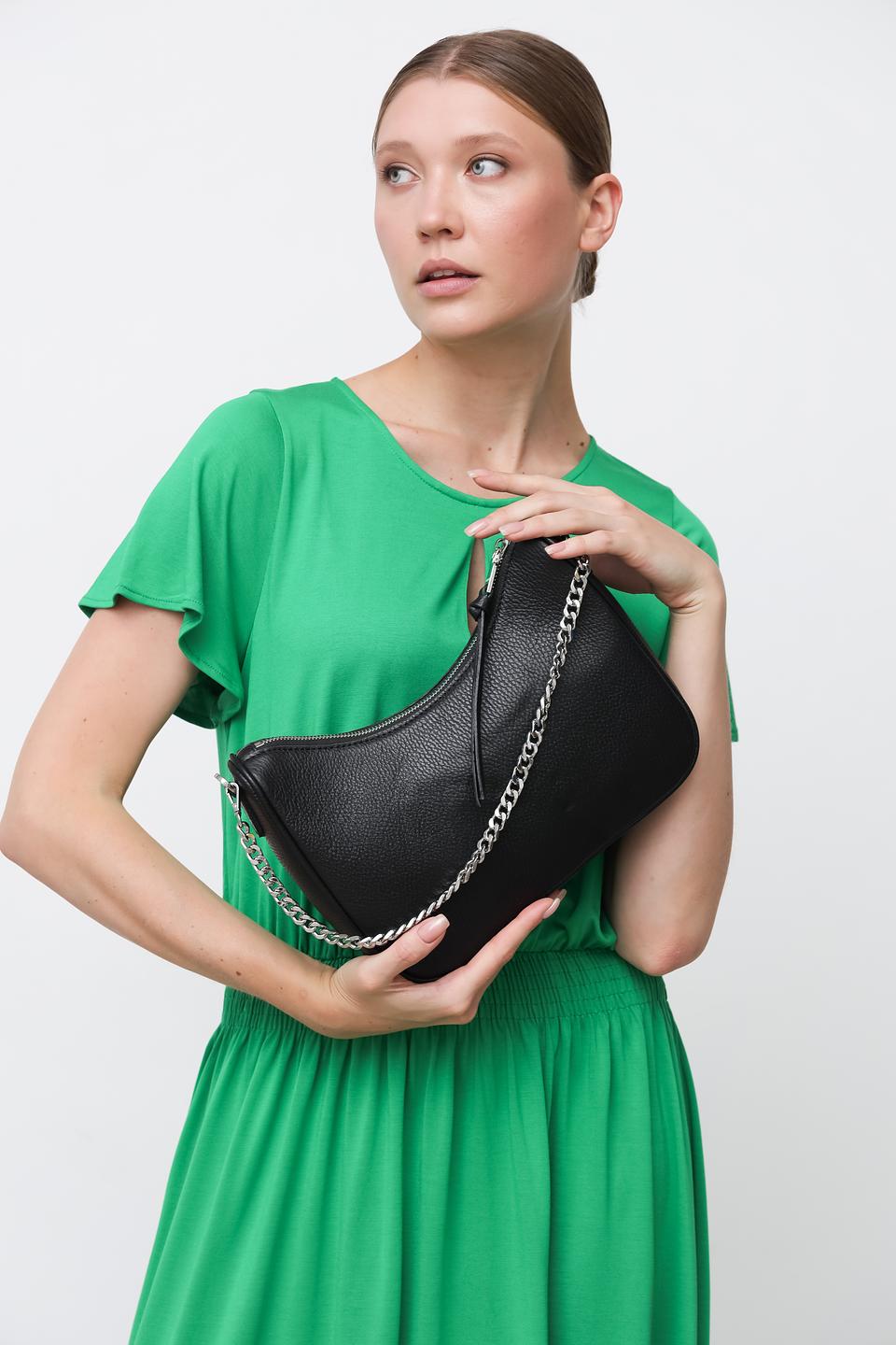 Сумка Ripani женская чёрная на цепочке