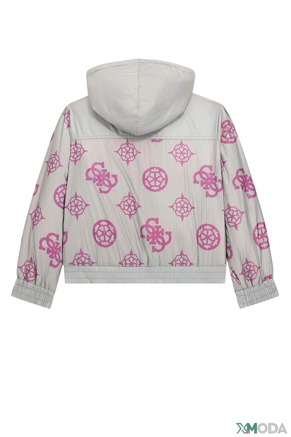 Куртка Guess с логотипом серебристая