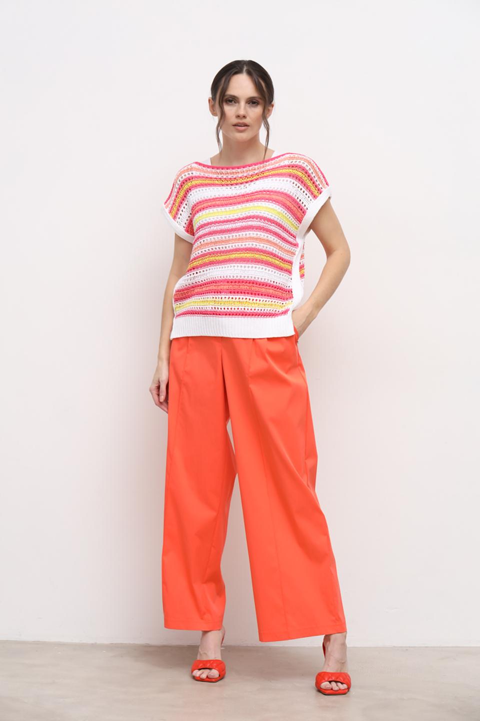 Брюки палаццо You Just White оранжевые