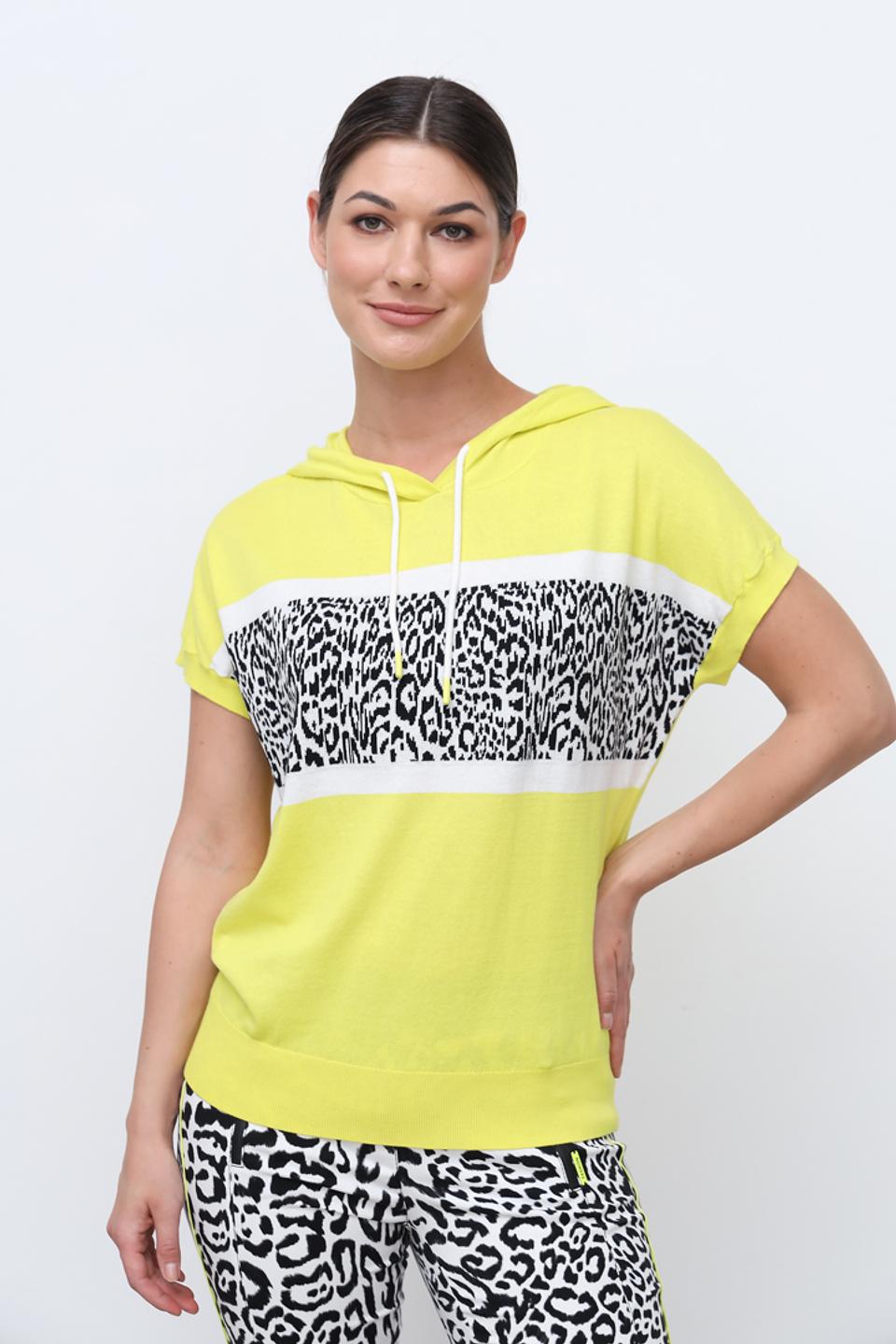 Футболка Tuzzi с капюшоном лайм