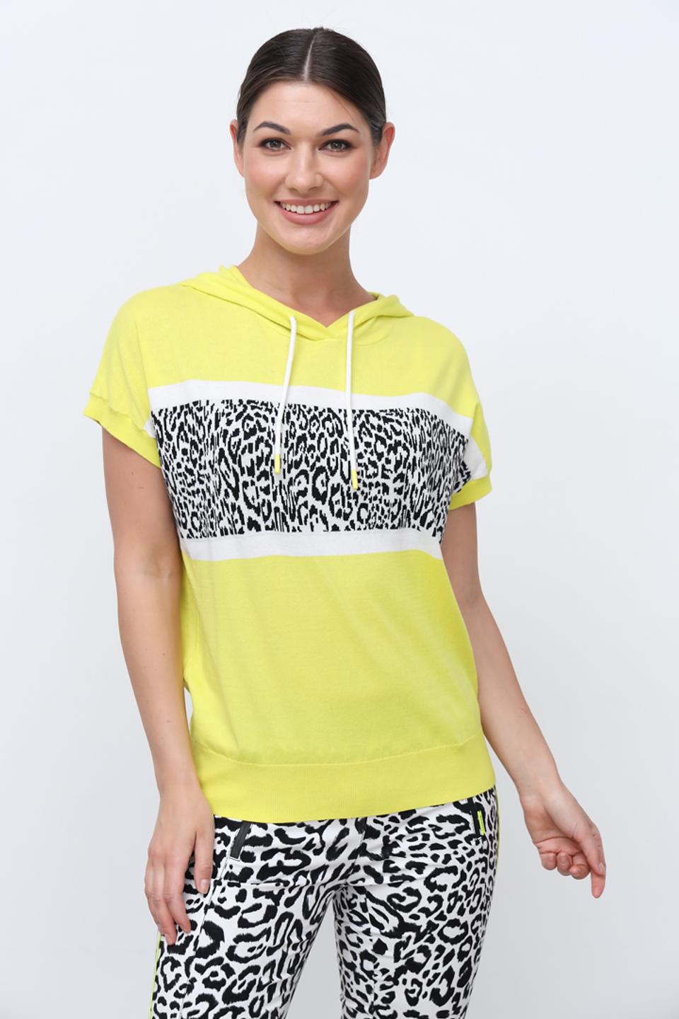 Футболка Tuzzi с капюшоном лайм