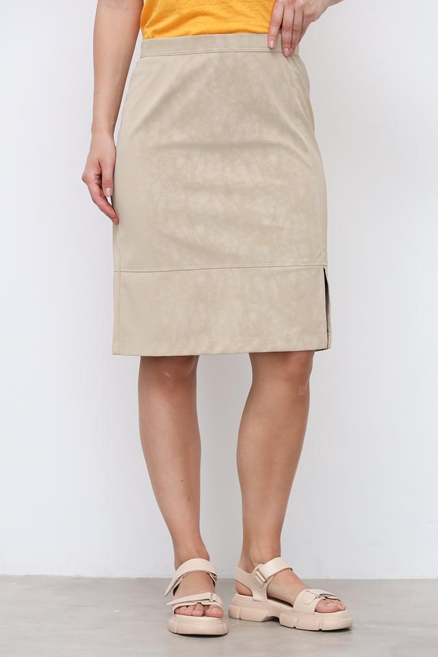 Юбка Tuzzi из экокожи бежевая