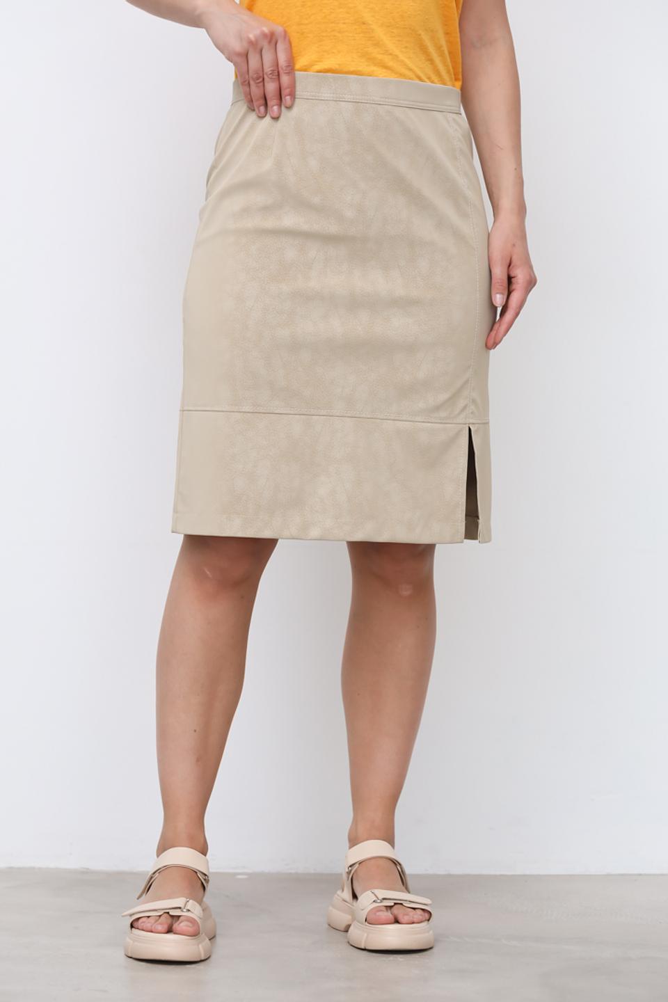 Юбка Tuzzi из экокожи бежевая