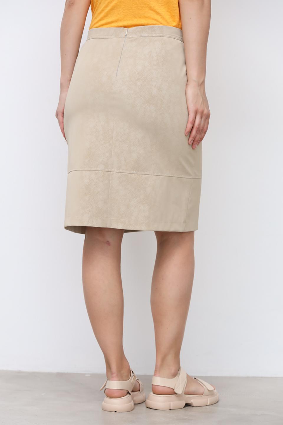 Юбка Tuzzi из экокожи бежевая