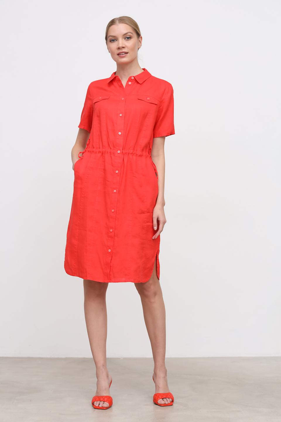 Платье Lebek алое льняное