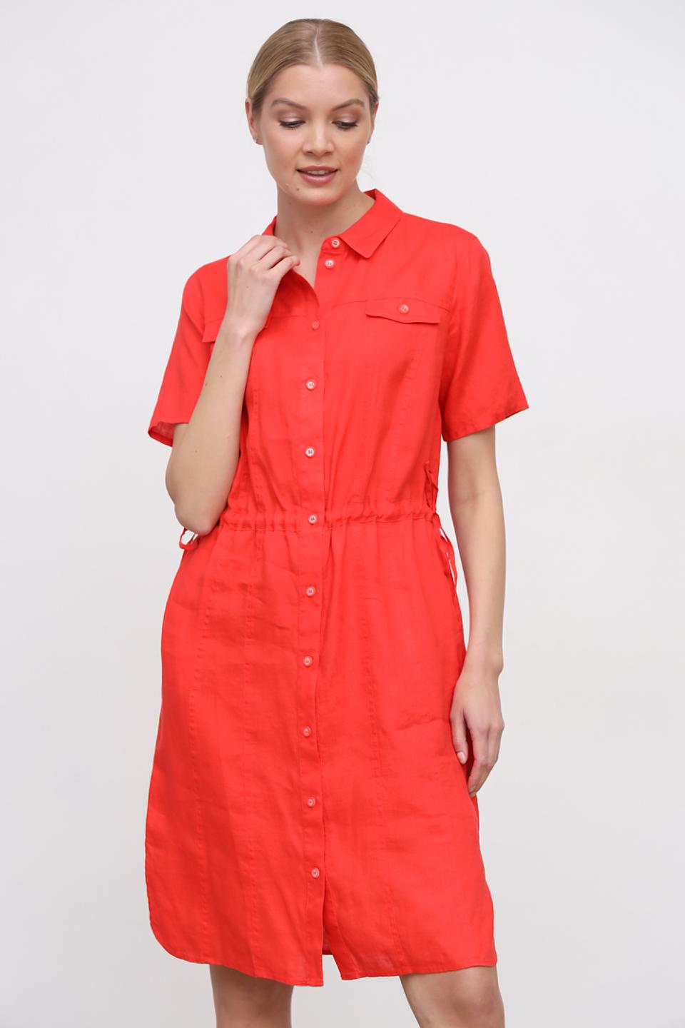 Платье Lebek алое льняное