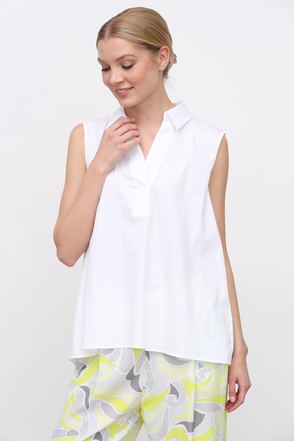 Топ You Just White с воротником белый