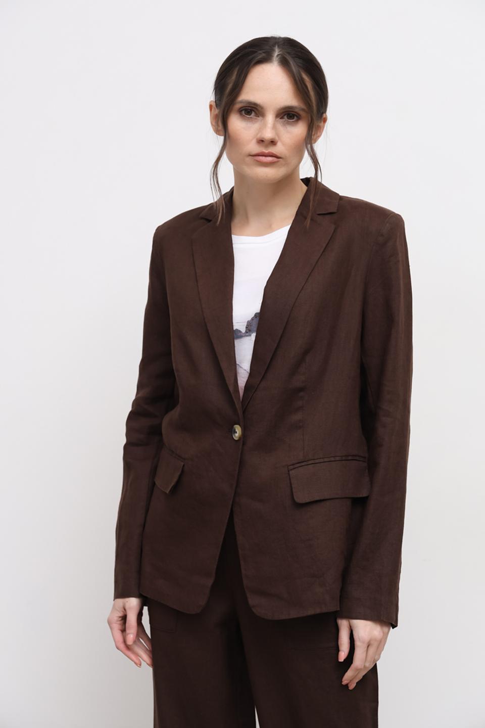 Жакет Oui женский коричневый