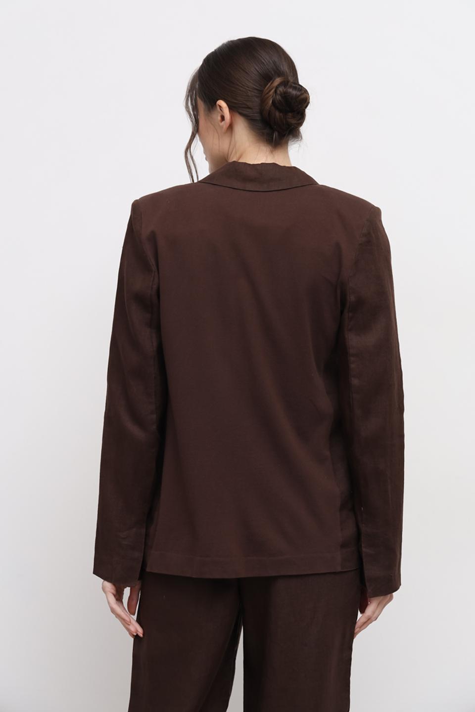 Жакет Oui женский коричневый