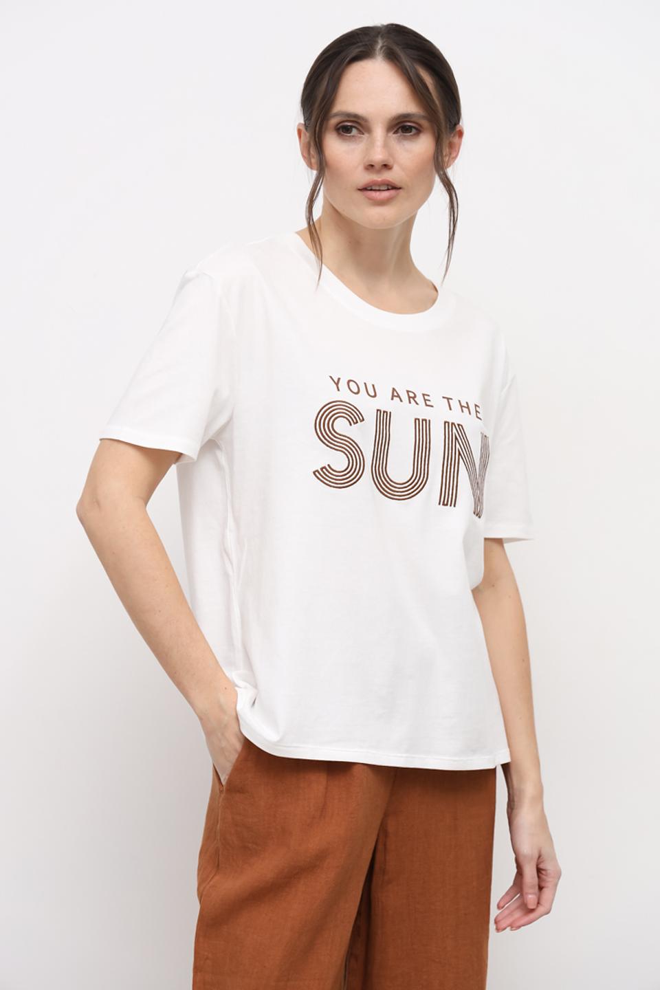 Футболка Oui с принтом белый