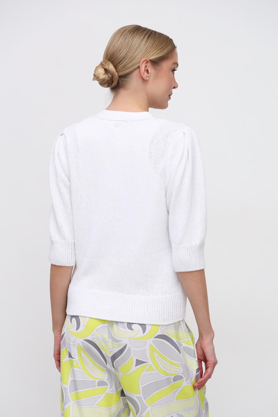 Кардиган Oui женский белый с рукавом 3/4