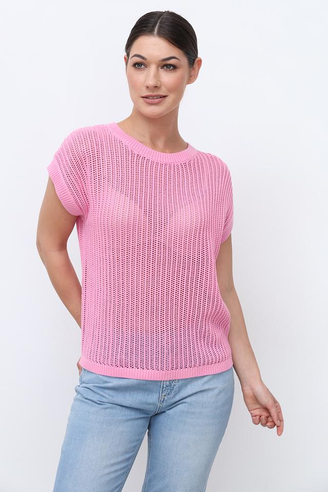 Жилет Bianca женский розовый ажурный