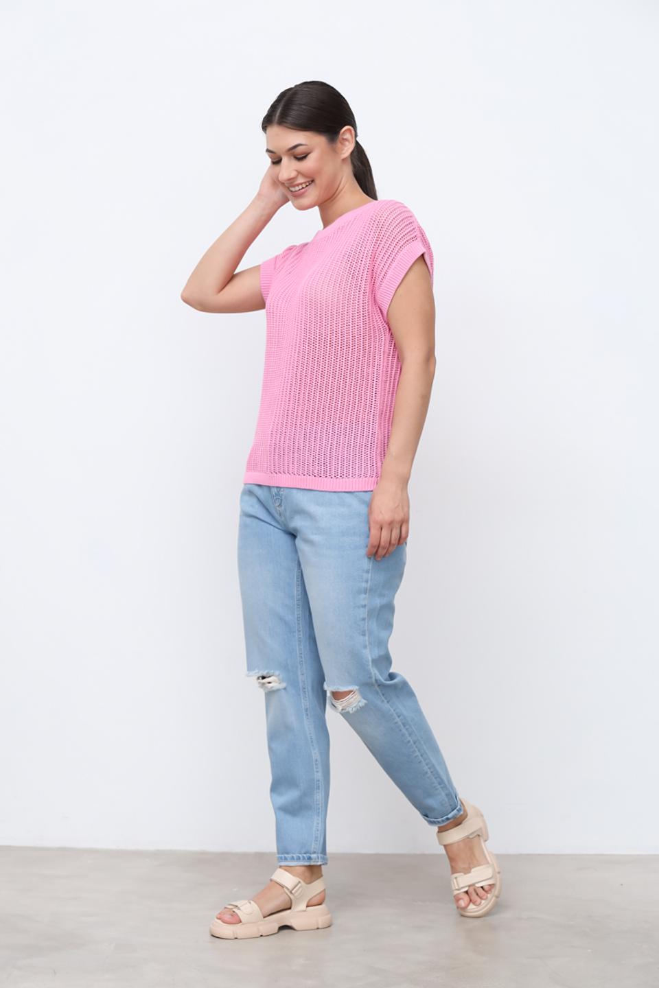 Жилет Bianca женский розовый ажурный