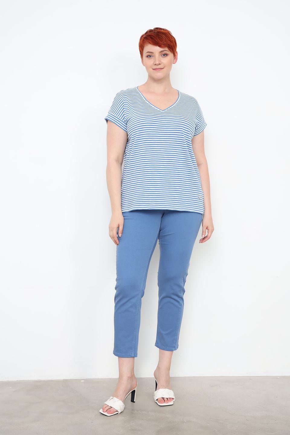 Футболка Frapp в полоску голубую