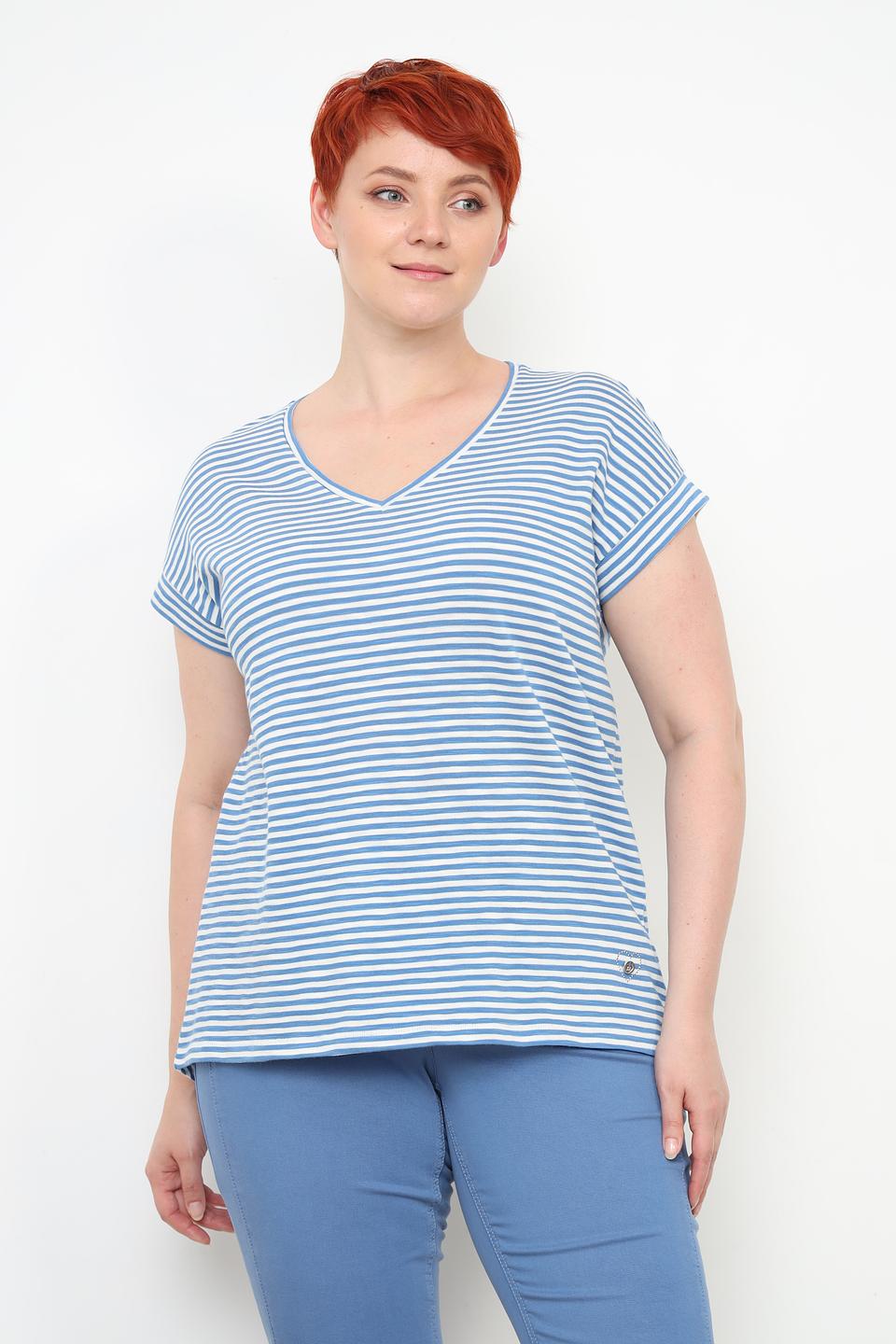 Футболка Frapp в полоску голубую