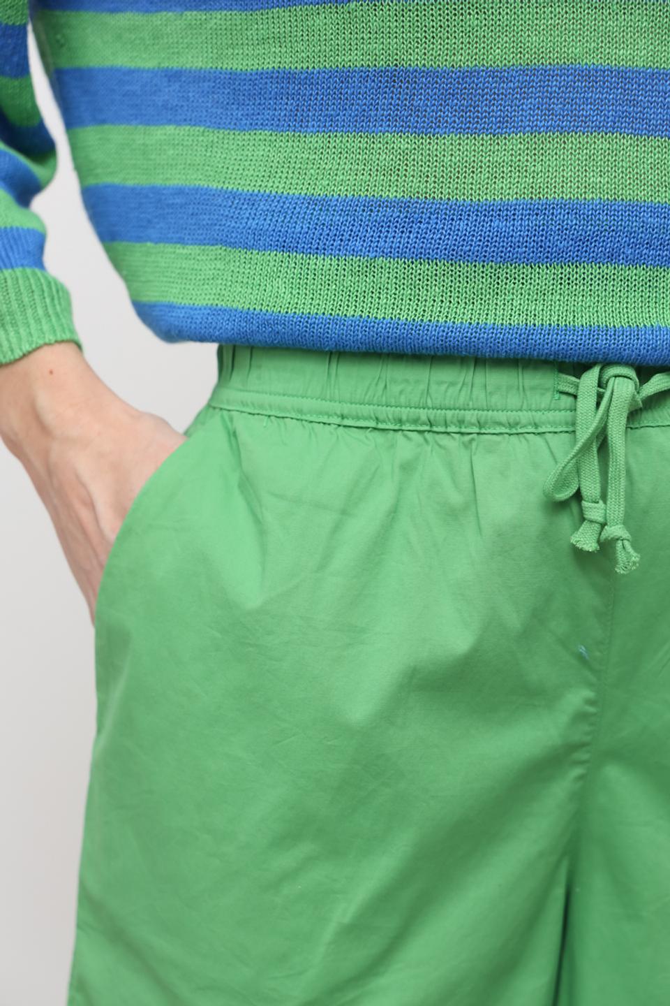 Шорты Oui зелёные с завязками