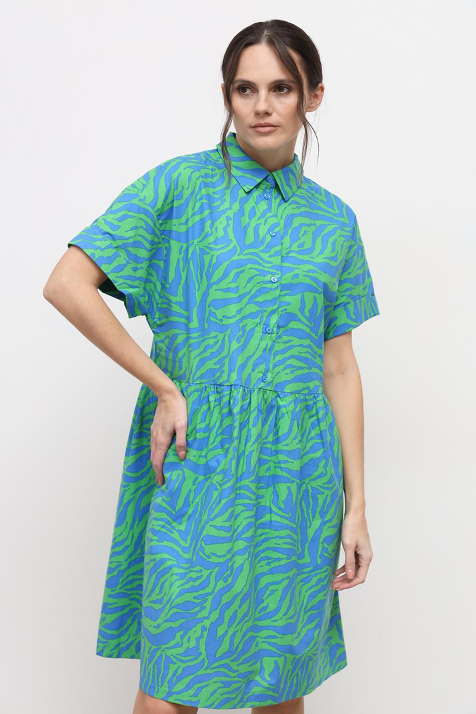 Платье Oui зелёный принт
