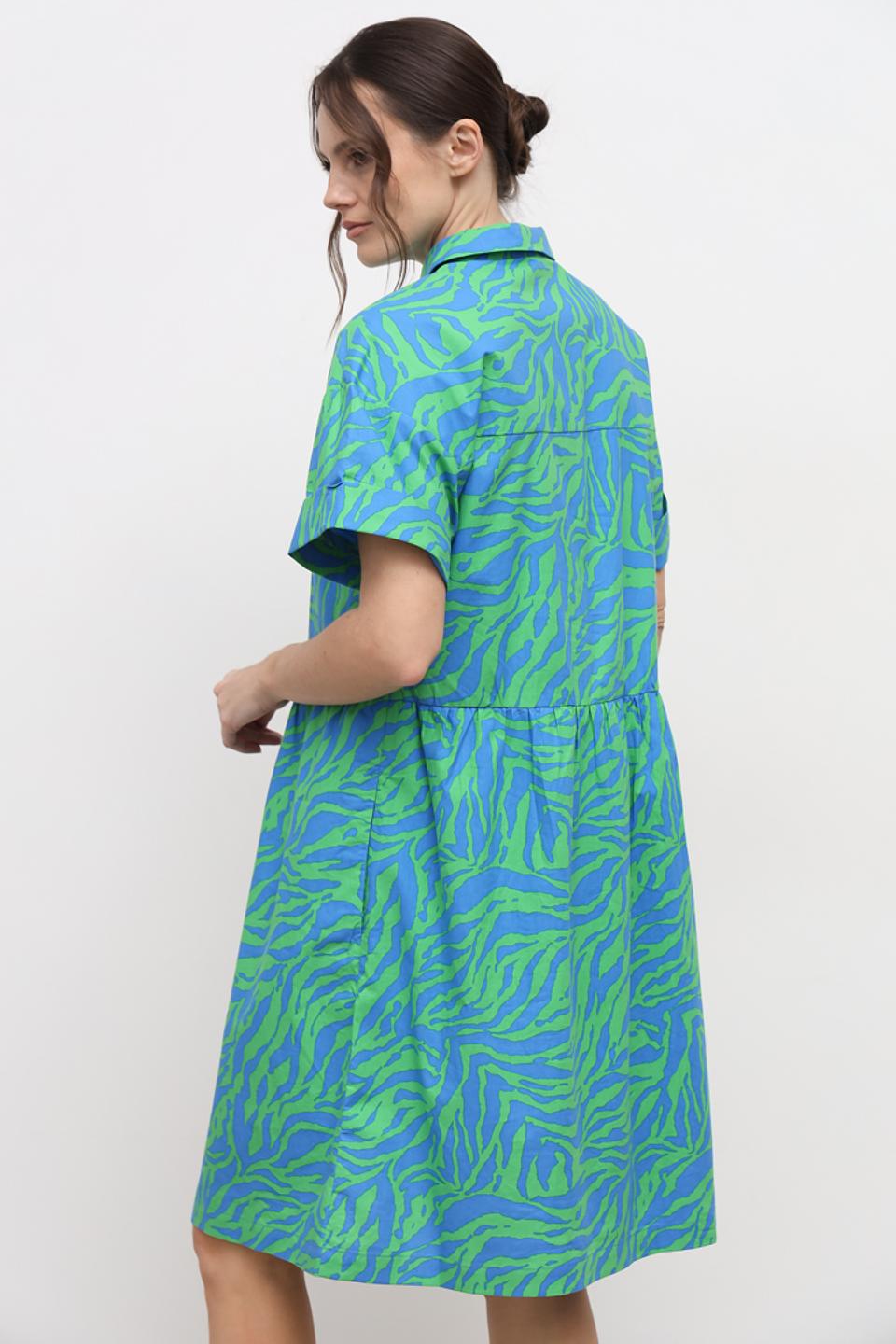 Платье Oui зелёный принт