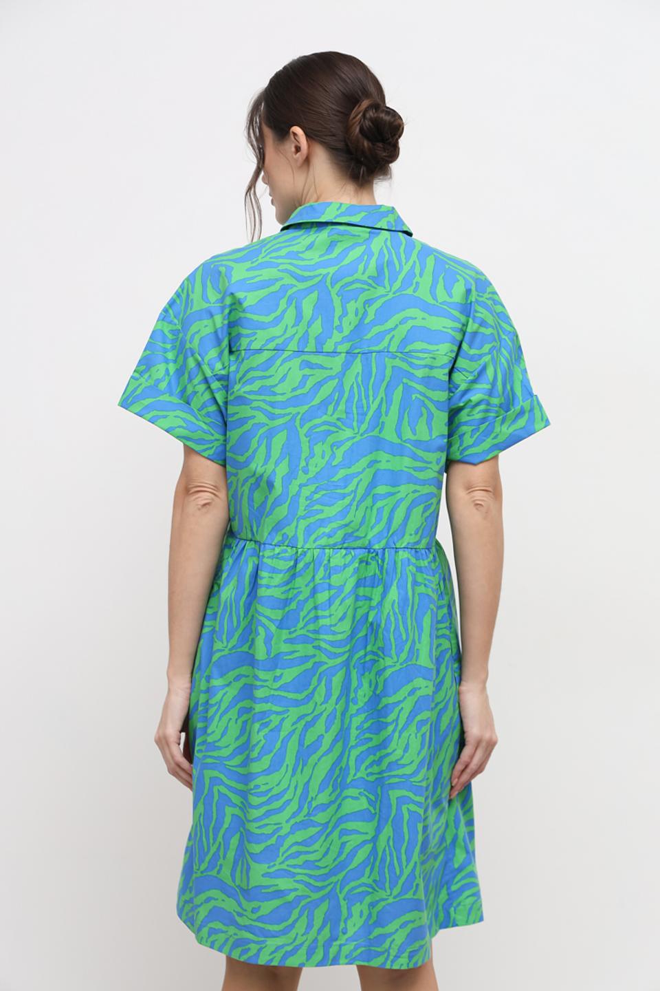 Платье Oui зелёный принт