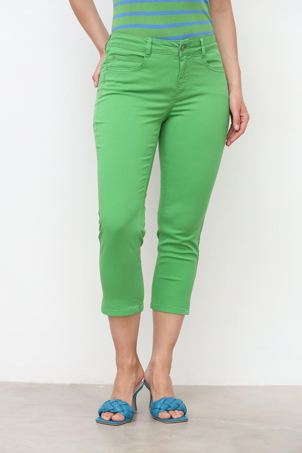 Джинсы капри Oui лайм