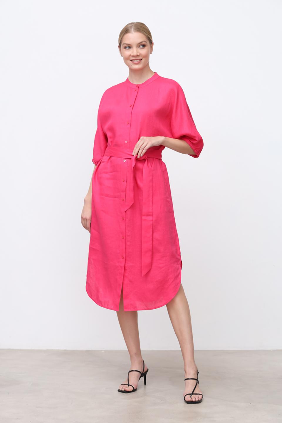 Платье Oui лен фуксия