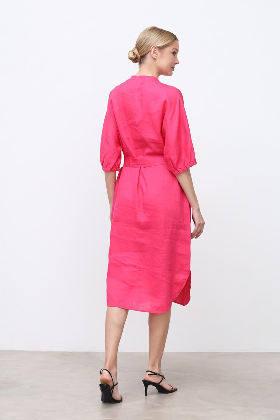 Платье Oui лен фуксия