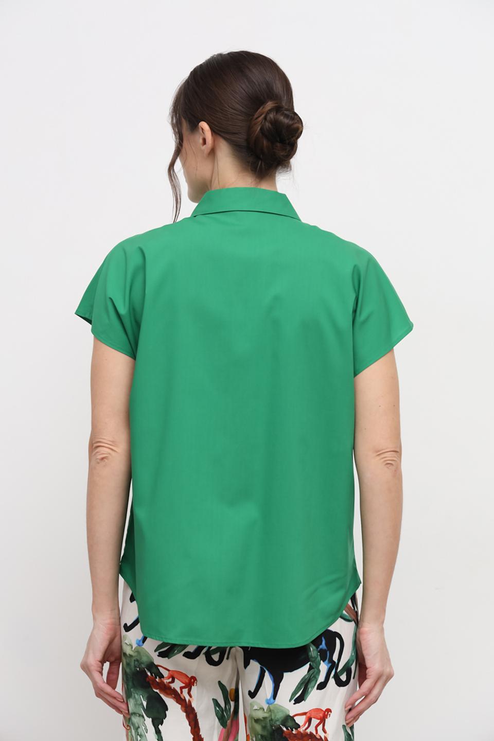 Рубашка Marc Cain короткий рукав зелёная