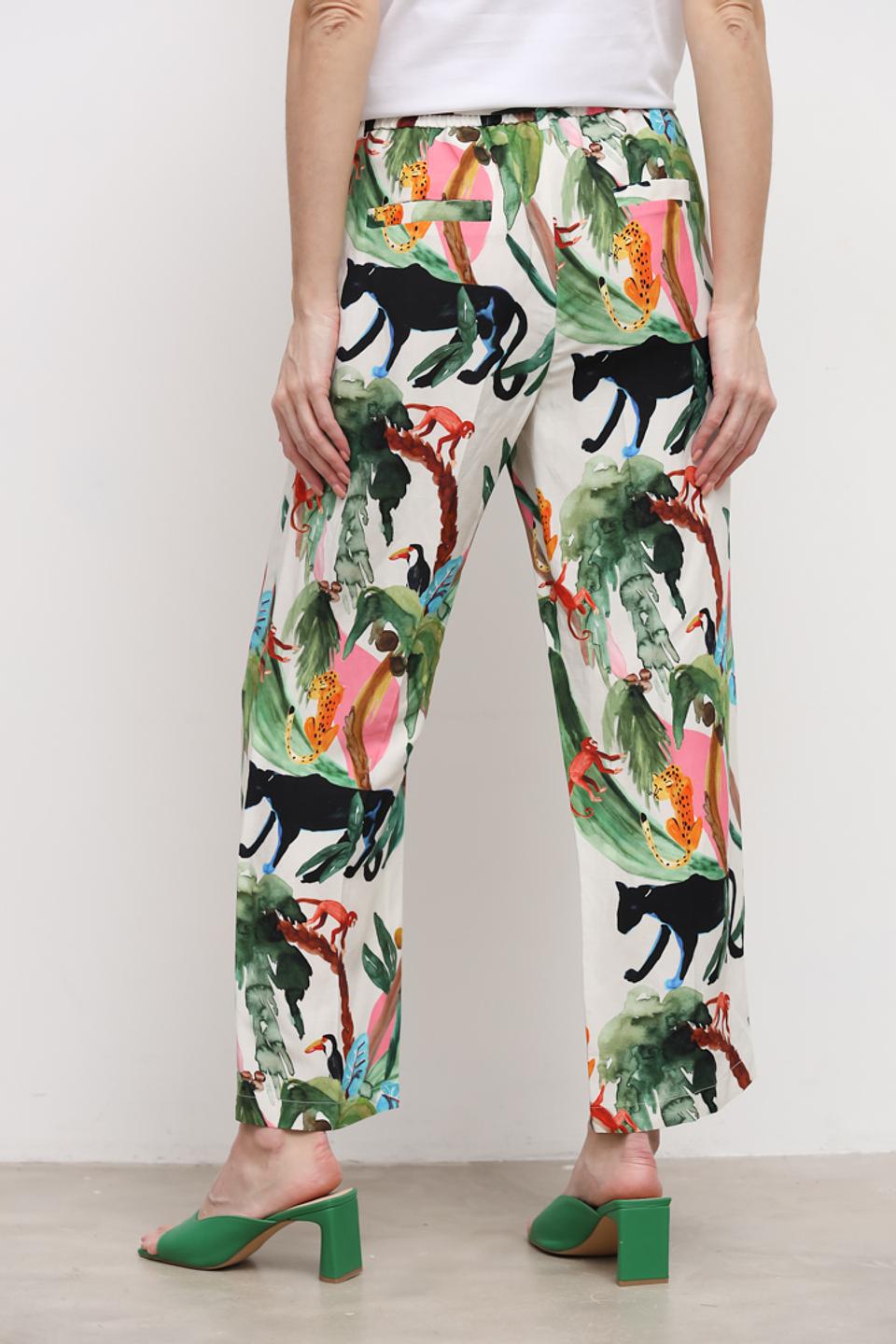 Брюки Marc Cain с тропическим принтом