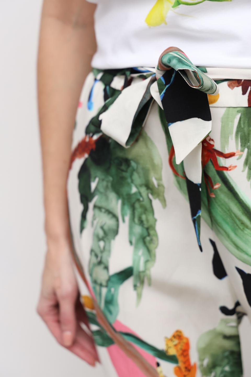 Брюки Marc Cain с тропическим принтом