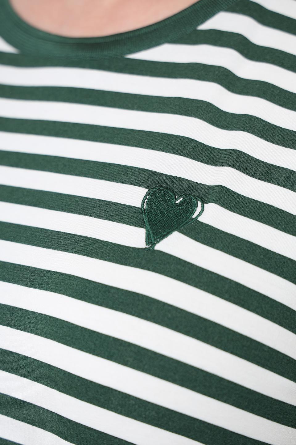 Футболка Frapp в полоску зелёная