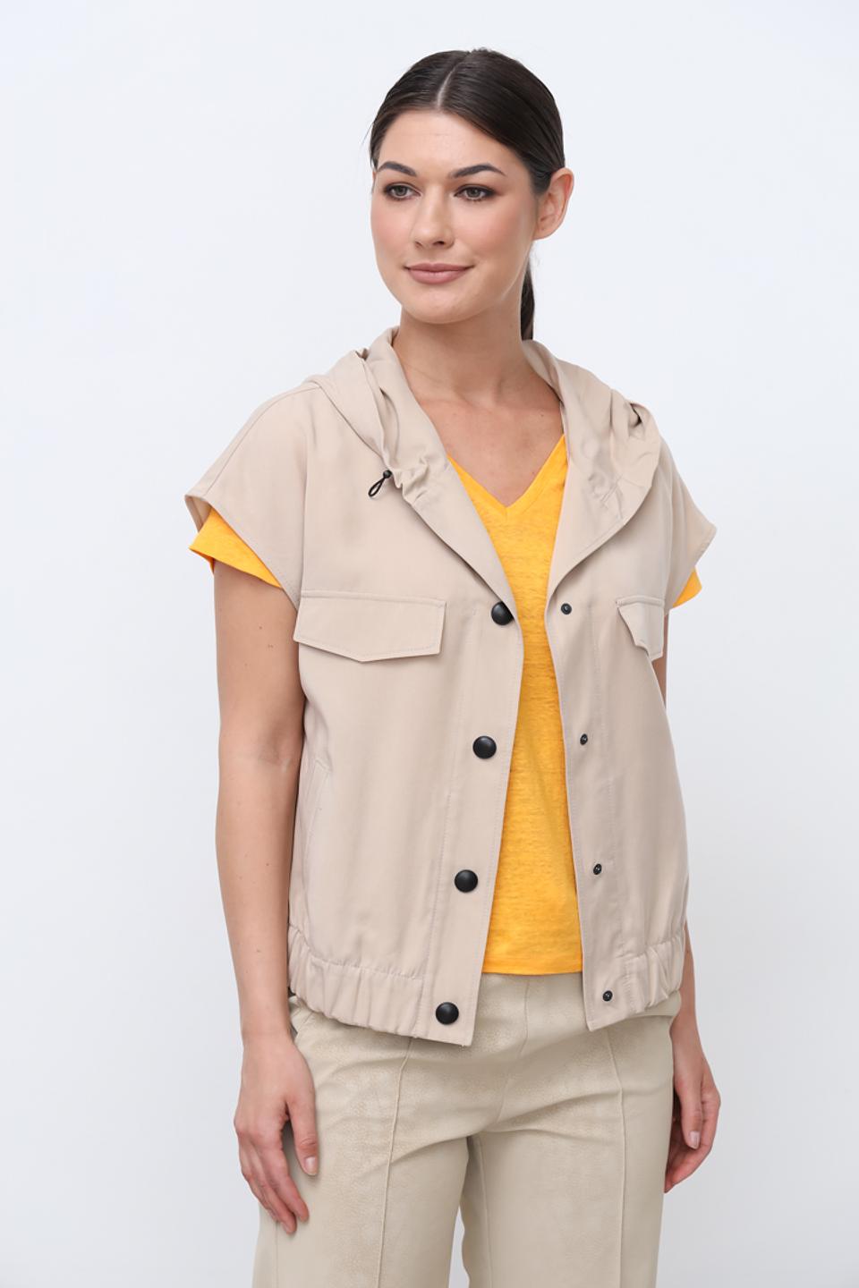 Жакет Lecomte с капюшоном бежевый