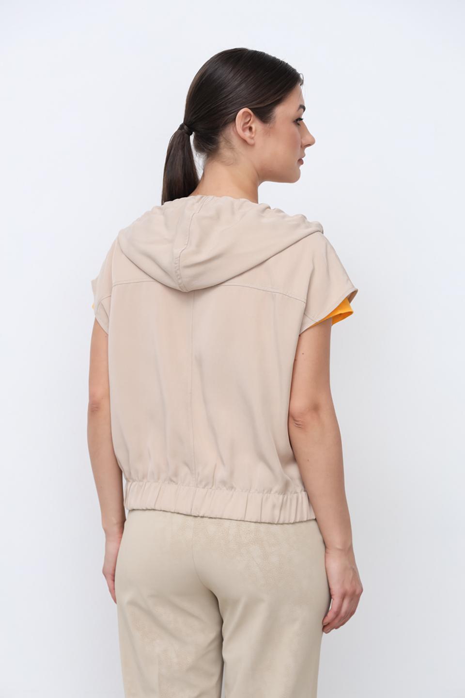 Жакет Lecomte с капюшоном бежевый