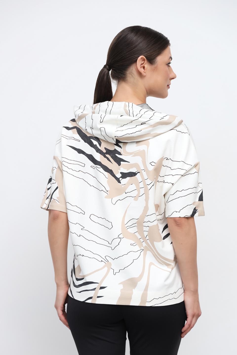 Футболка Lecomte с принтом бежевый