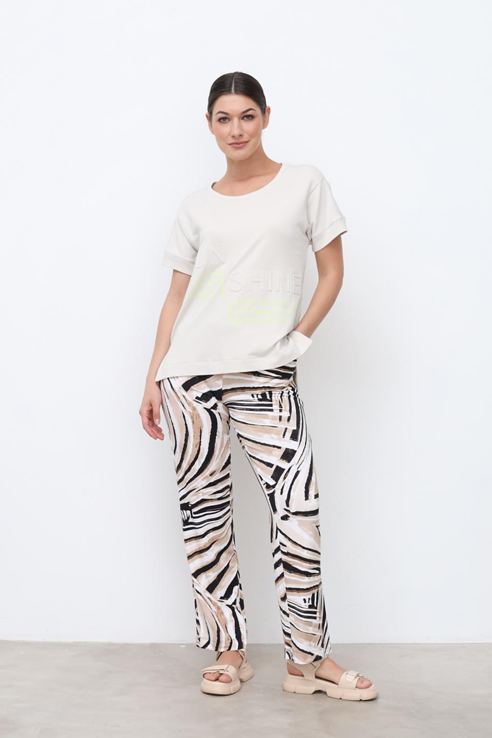 Брюки Lecomte принт зебра