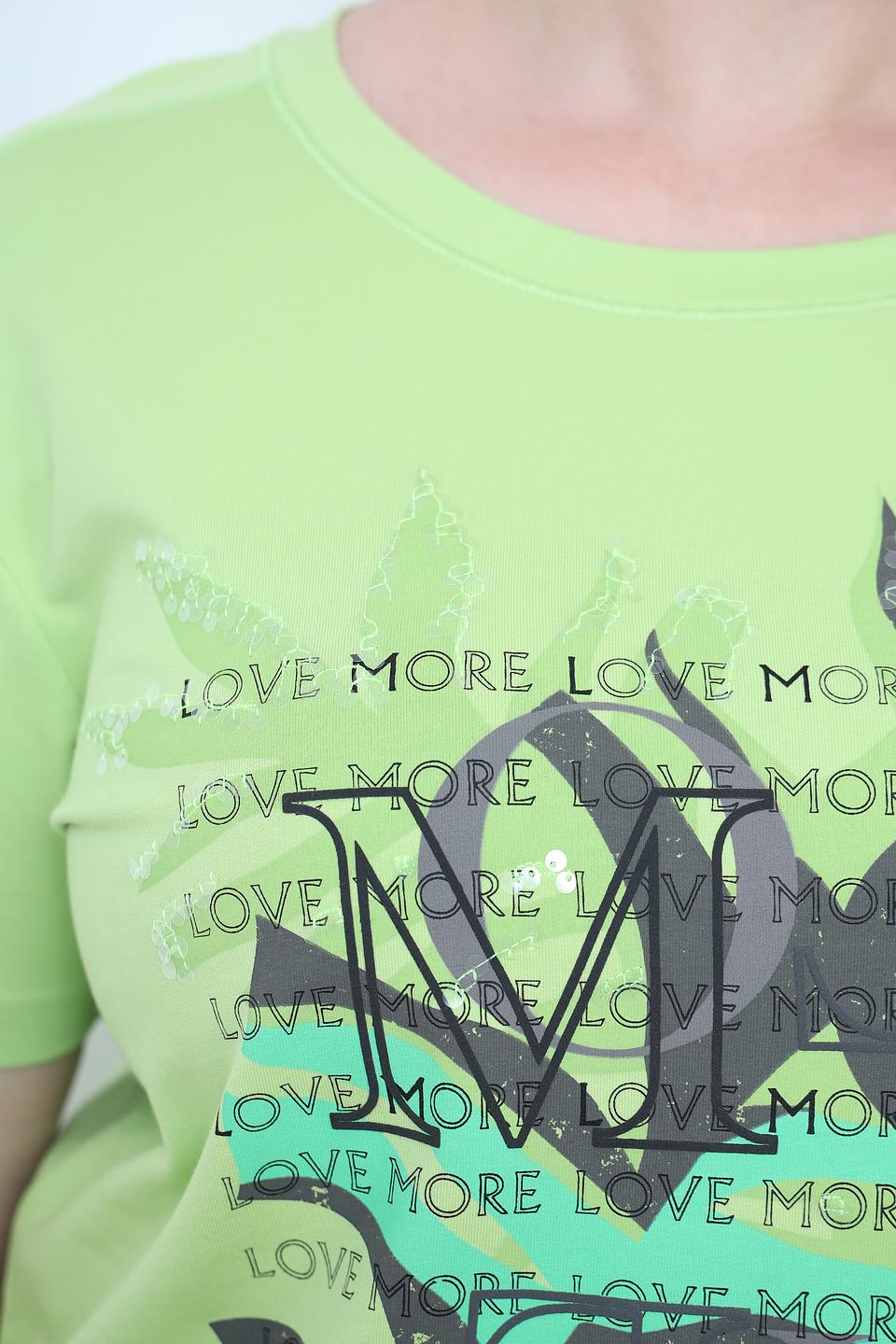 Футболка Rabe collection лайм с принтом