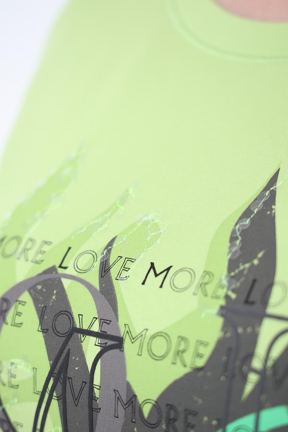 Футболка Rabe collection лайм с принтом