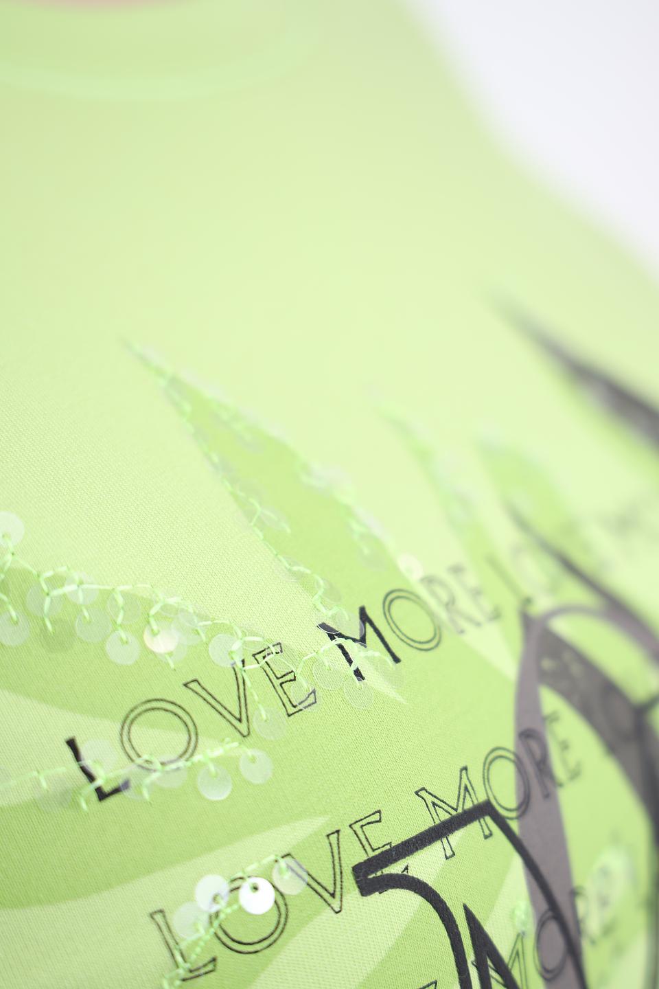 Футболка Rabe collection лайм с принтом