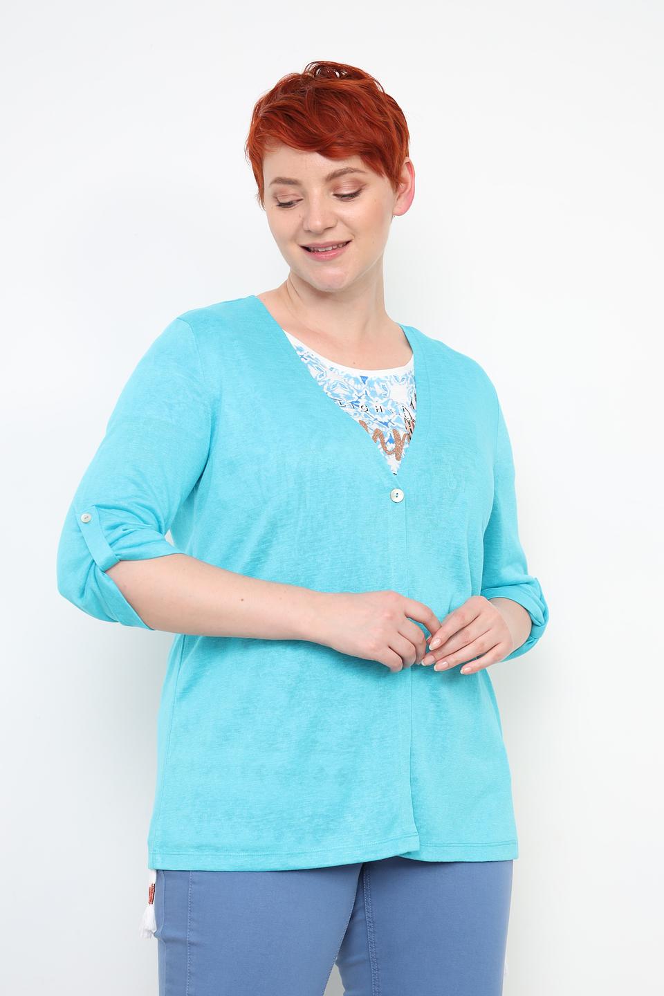 Кардиган Via Appia бирюзовый