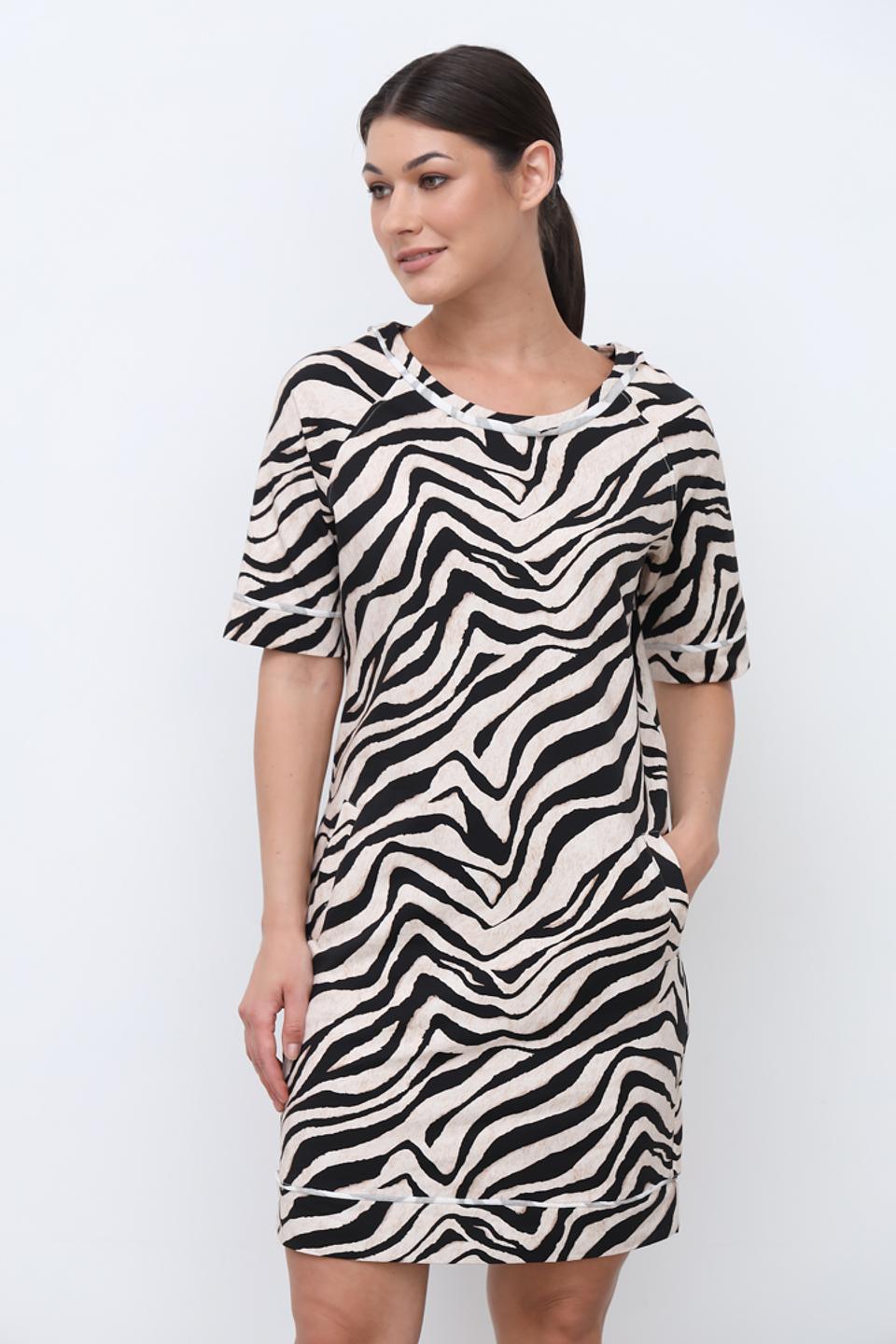 Платье Monari приталенное зебра