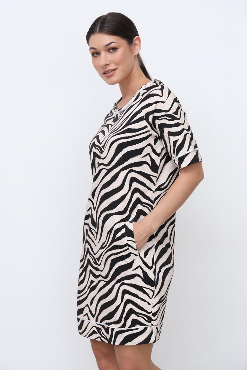 Платье Monari приталенное зебра